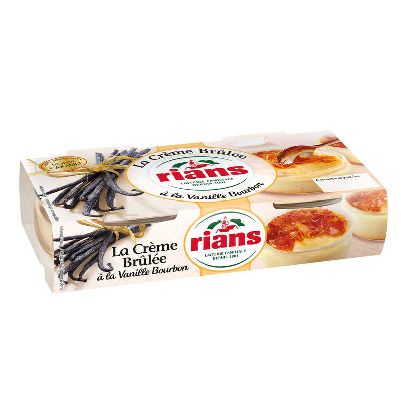 Rians Crème Brûlée à la vanille Bourbon 2x100g