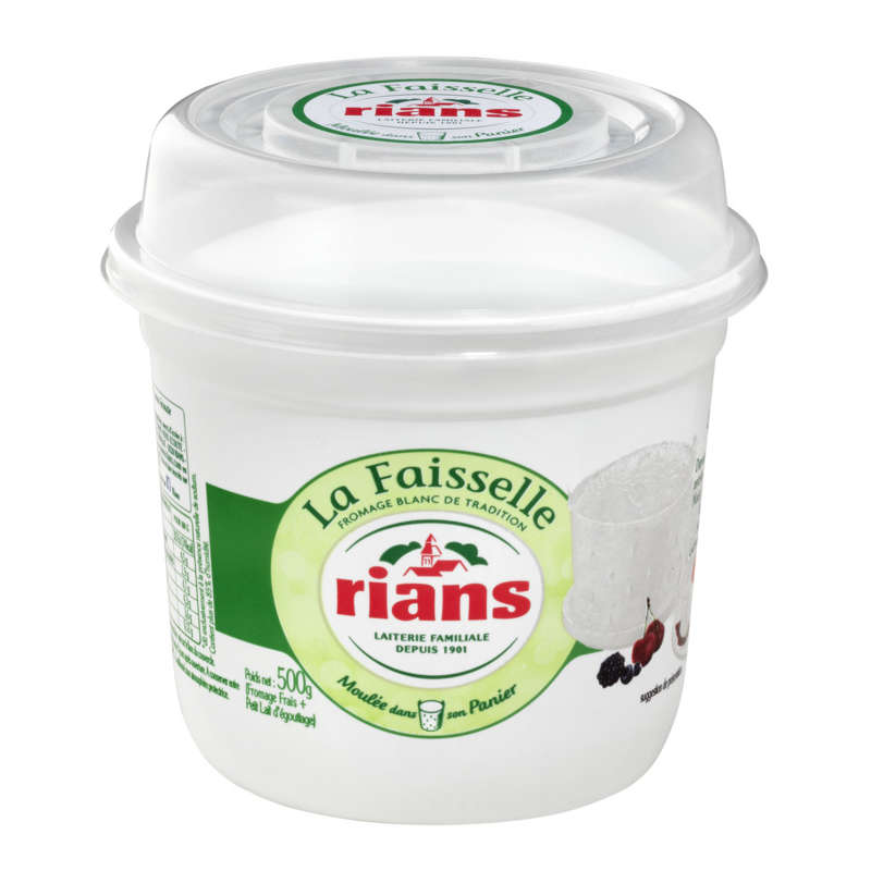 Rians la Faisselle moulée 6% de matière grasse 500g