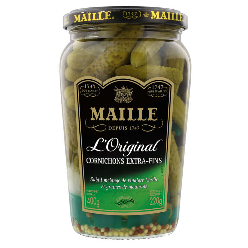 Maille Cornichons Extra-Fins L'Original Bocal 220g