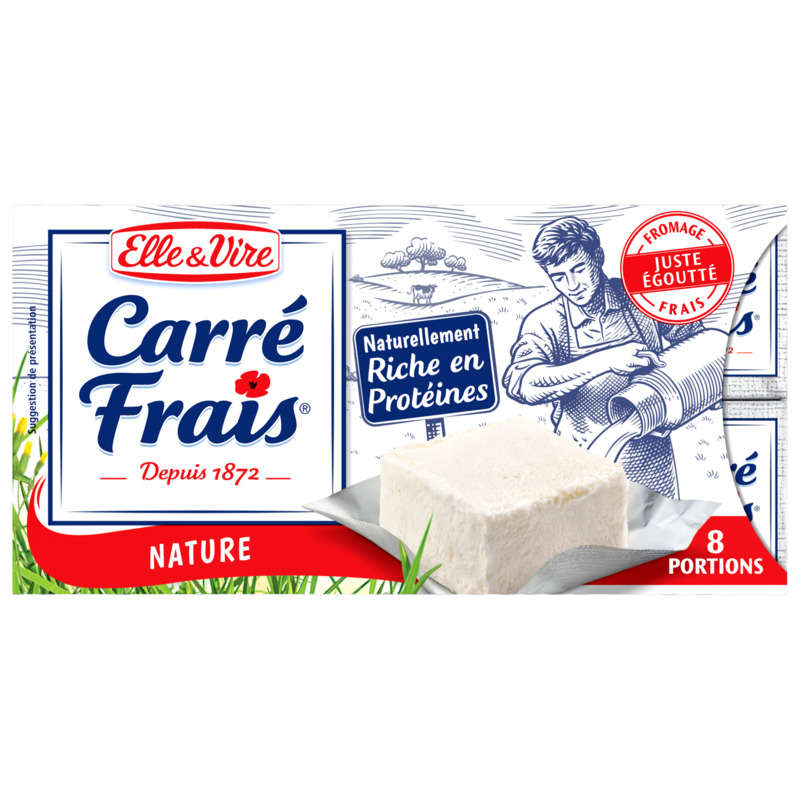 Elle &Vire Carré Frais Nature 8X25G