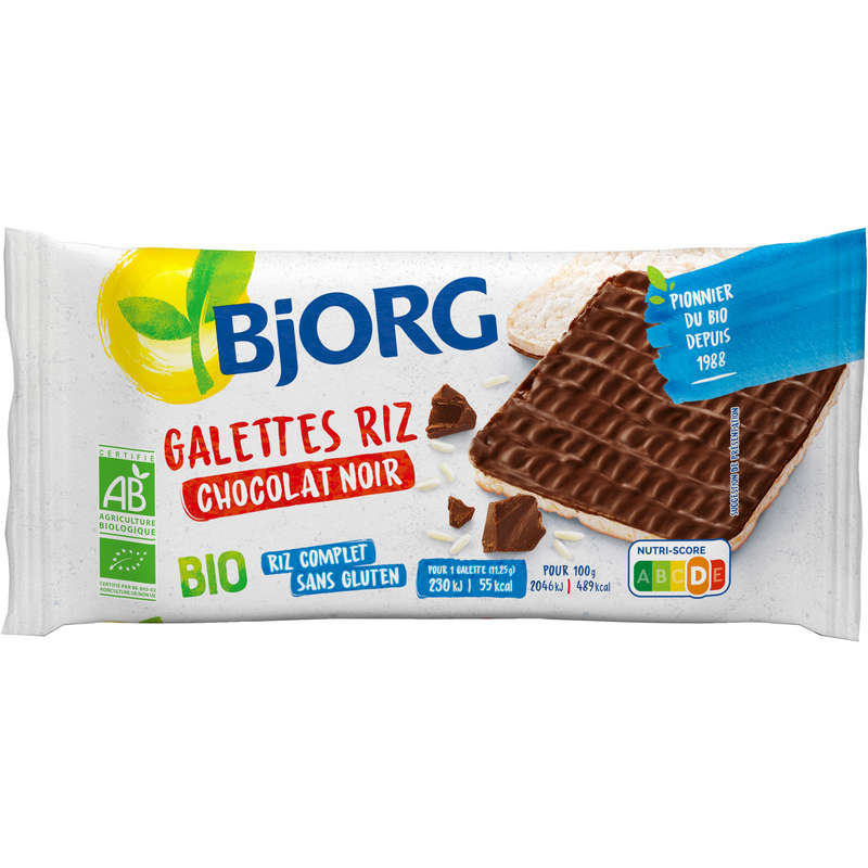 Bjorg Galettes Riz Chocolat Noir Bio 90g