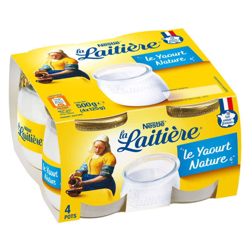 La Laitière yaourt nature le pack de 4x125g