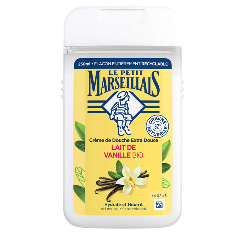 Le Petit Marseillais douche lait vanille bio 250ml