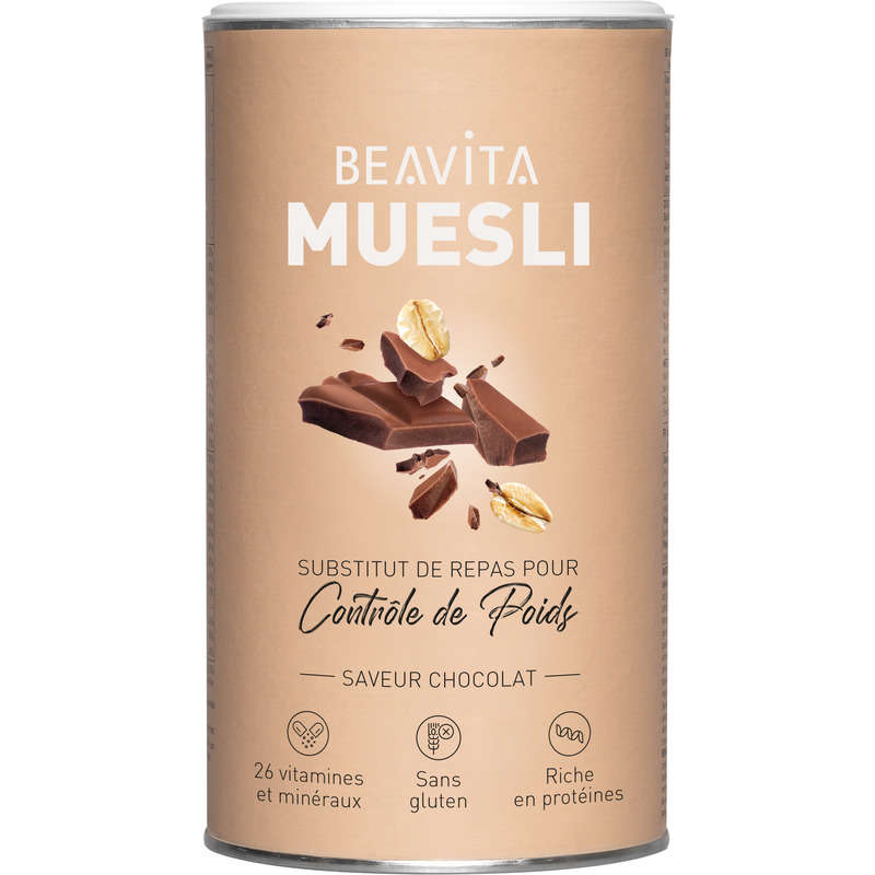 Beavita muesli subtitut de repas contrôle de poids au chocolat 500g