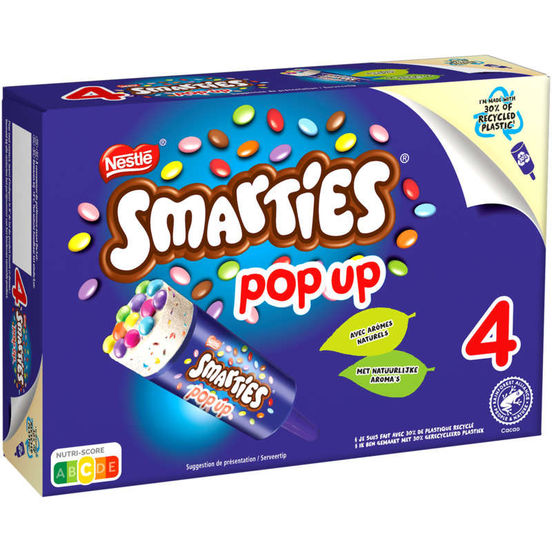 Smarties Pop Up Vanille 4x52g