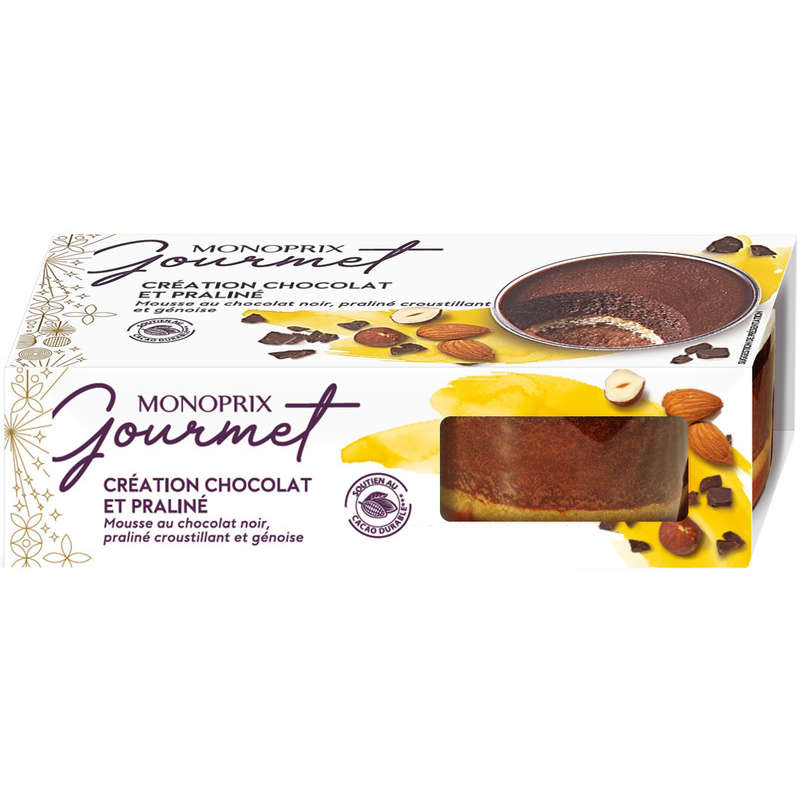 Monoprix Gourmet mousse au chocolat noir 2x85g