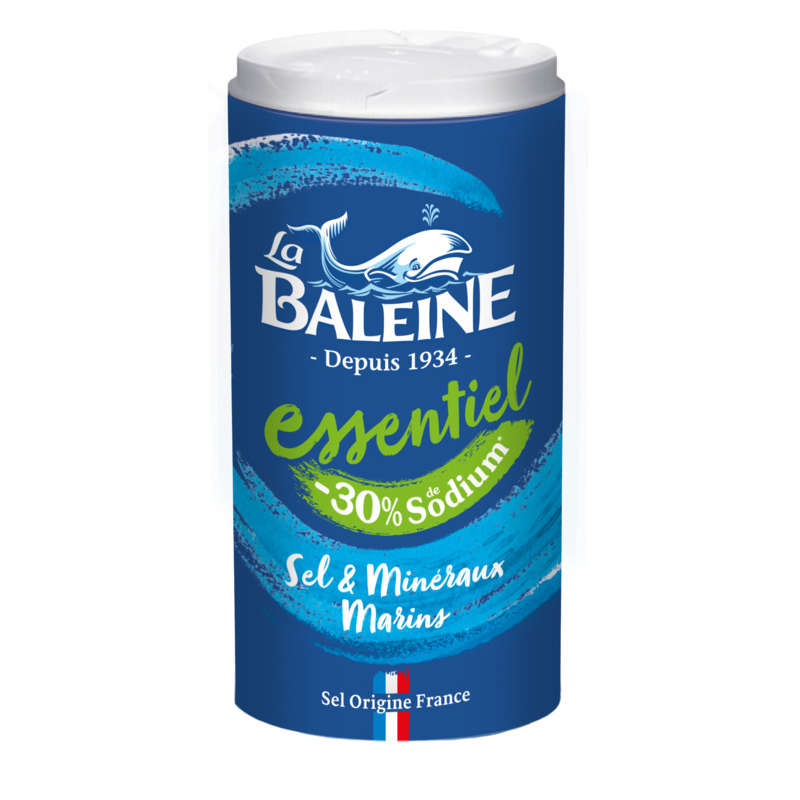 La Baleine essentiel -30% sodium sel & minéraux marins 350g