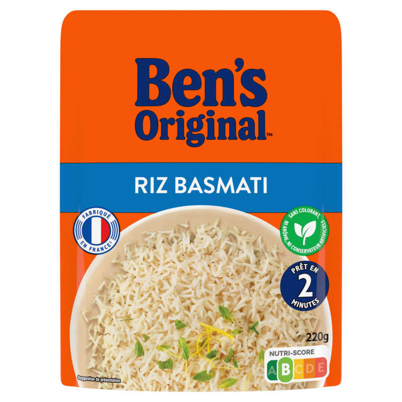 Ben'S Original riz basmati micro-ondable 220g