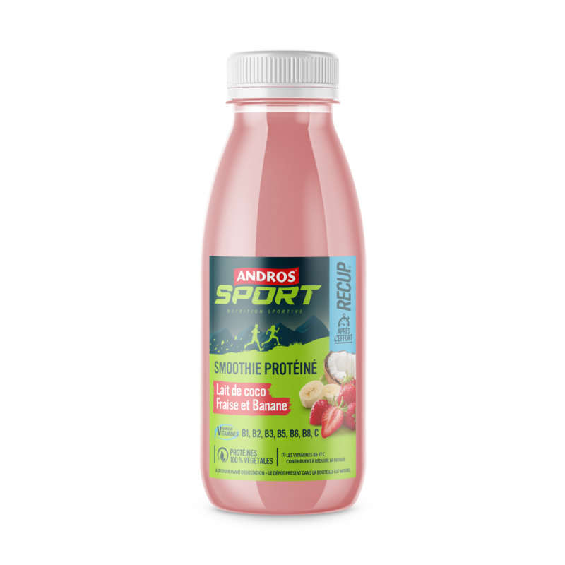 Andros Sport Smoothie Protéiné Fraise banane & Lait de coco 33cl