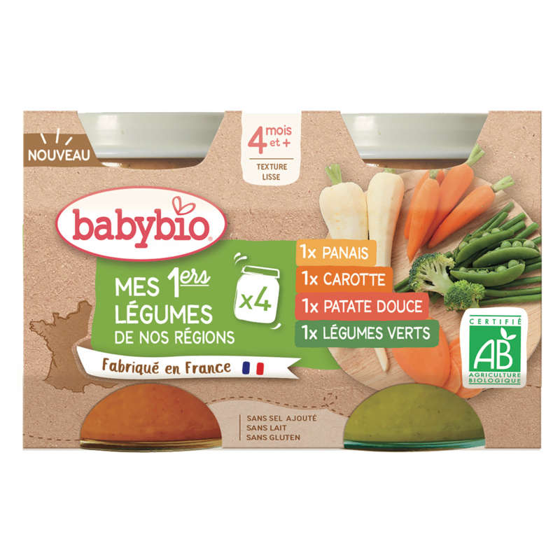 Babybio mes 1ers légumes de nos régions bio