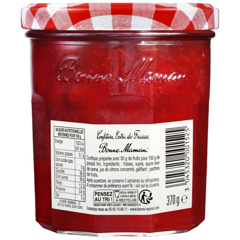 Bonne Maman Confiture de fraises 370g