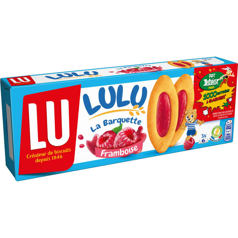 Lu Lulu La Barquette Biscuits Framboise 120g