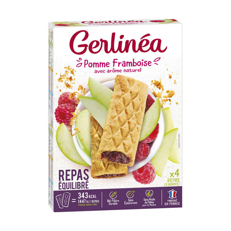 Gerlinéa Barres À La Framboise, 4 Repas Minceurs Complets 360G