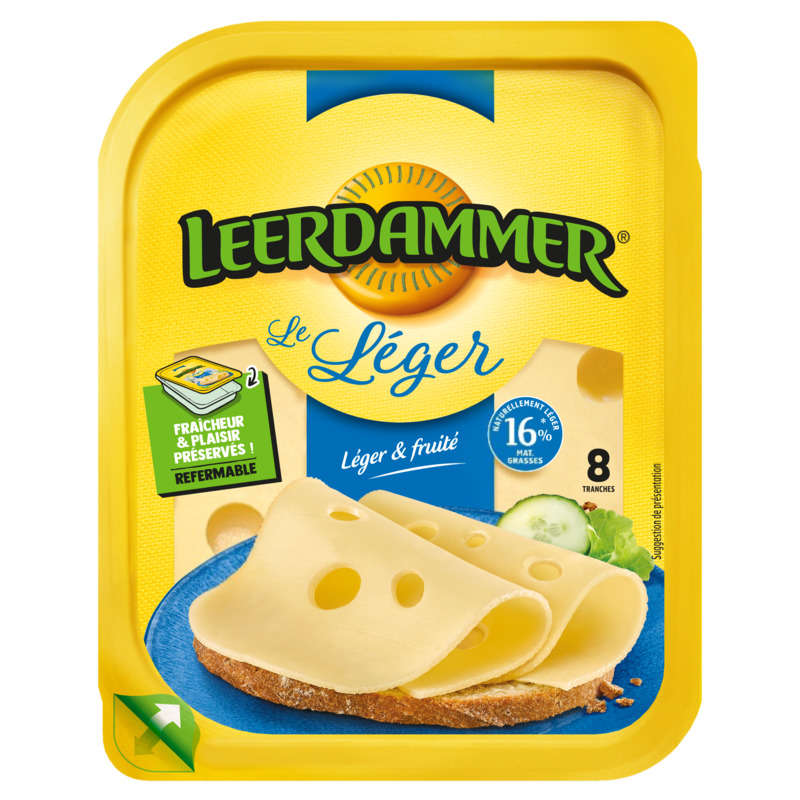 Leerdammer Le Léger Tranches x8 200g