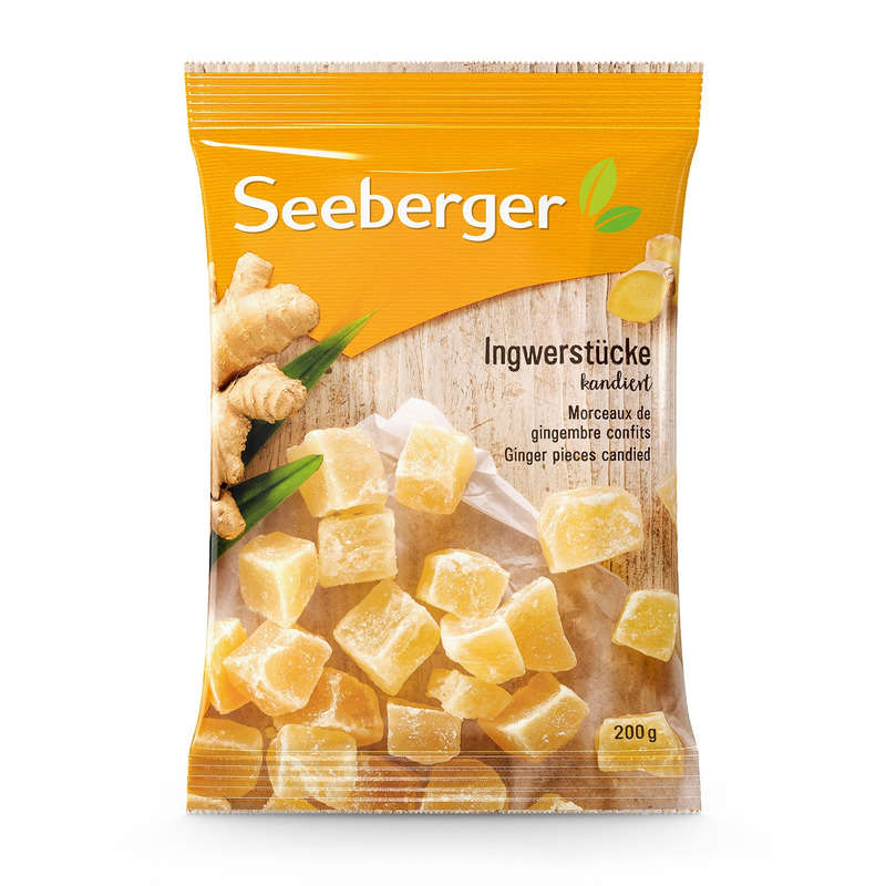 Seeberger Morceaux de gingembre confits, sulfités 200g